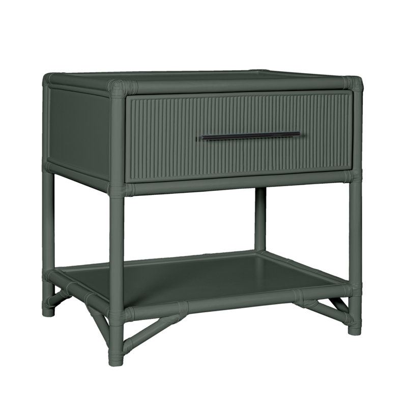 Juno One-Drawer Nightstand, Evergreen