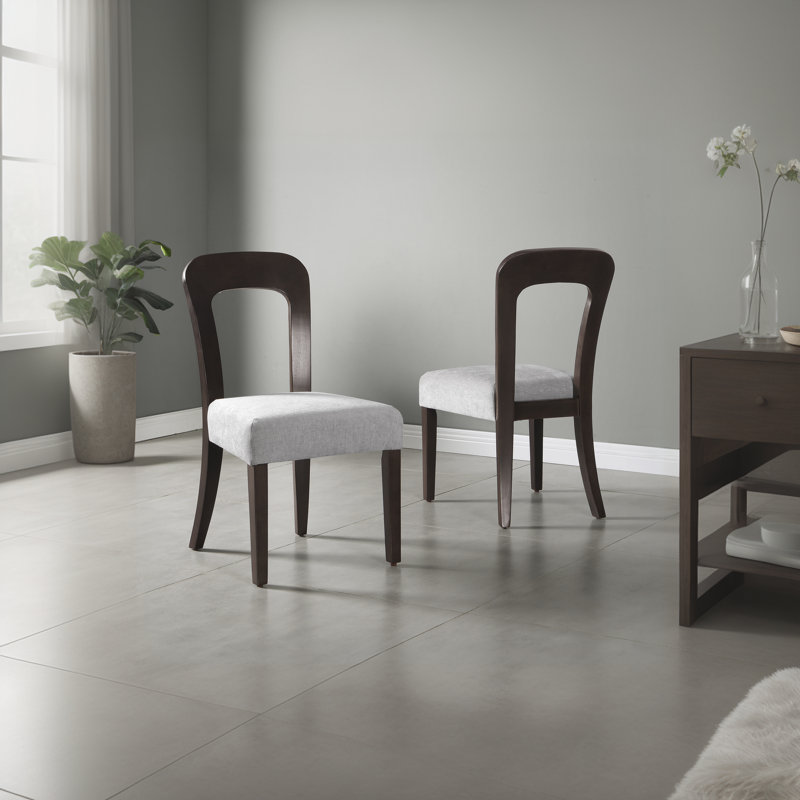 Chaises de salle à manger (ensemble de 2), chaises d'appoint de cuisine avec coussins de canapé, pieds en bois d'hévéa massif