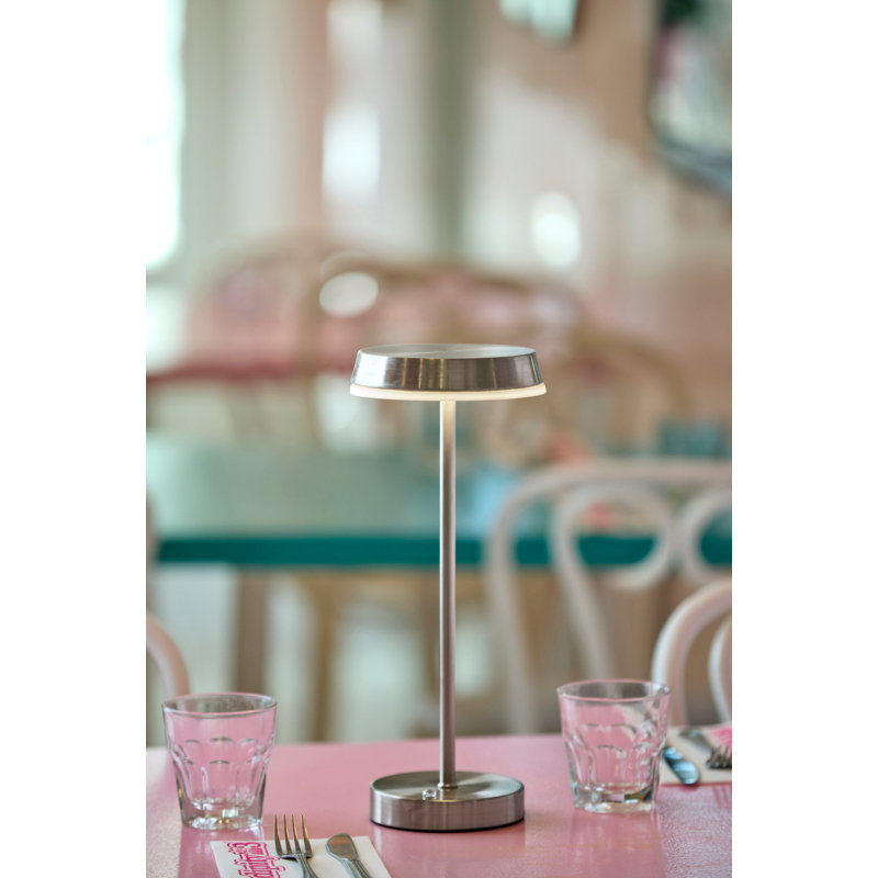 Jimmy LED Cordless Table Lamp, Brushed Nickel