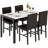 Saulo 4 - Person Faux Marble Top Four Leg Dining Set-1431656697