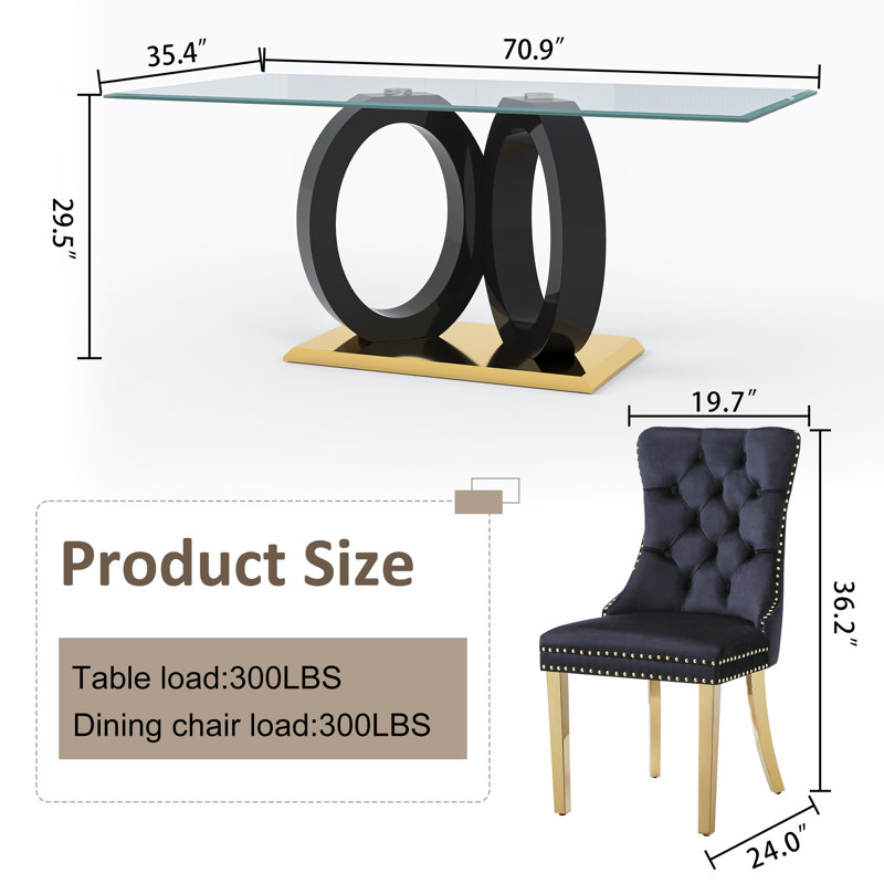 Glass Top Pedestal Dining Set
