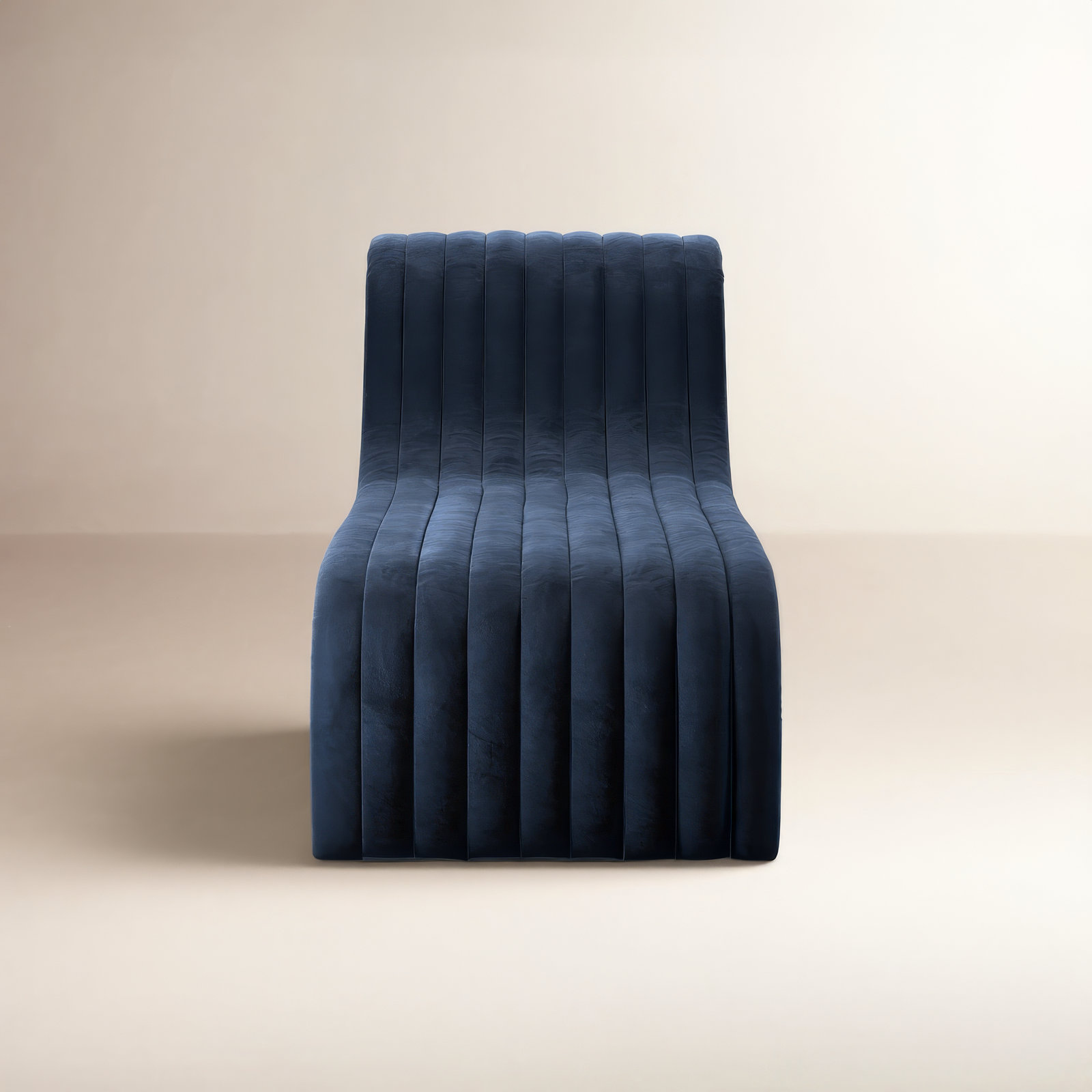 Brandt Upholstered Chaise Lounge, Sapphire Navy