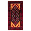 Tapis noir / rouge 3 pi 3 po x 6 pi One-of-a-Kind New Age