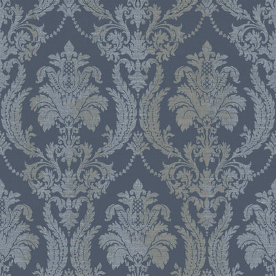 Italian Style Classic Floral Damask Wallpaper Roll
