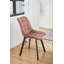 Narrows 47cm H Tufted Velvet Upholstered Upholstered Back Side Chair in Pink