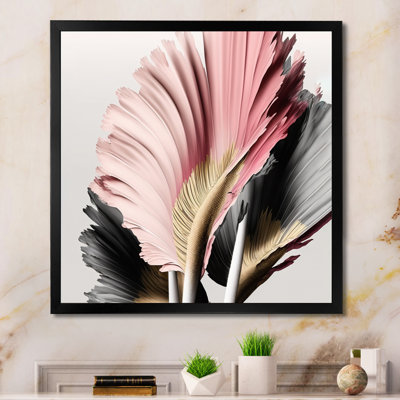 Gerbera rose et grise, fleurs hyperréalistes - reproduction sur toile