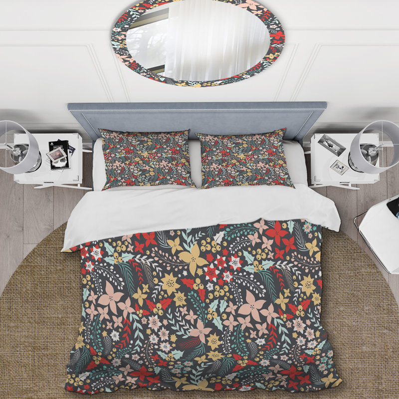 Multicolor Cute Flower Multicolor Cute Flower - Ensemble de housse de couette Cabin & Lodge