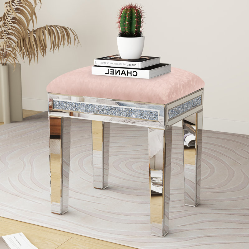 Chaise de coiffeuse Mikayil, Rose clair