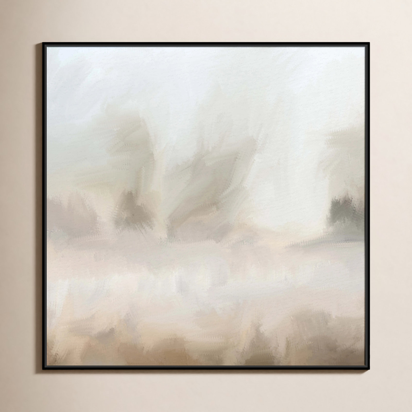 Bushwick "Mirage" Print, Black, 46.5" W x 46.5" H