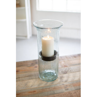  Mini Glass Candle Cylinders with Rustic Insert – Large