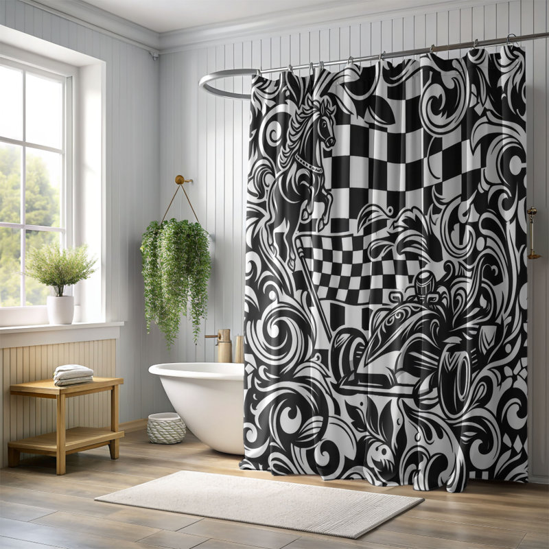 Rideau de douche Donail, H 74 po x l 40 po