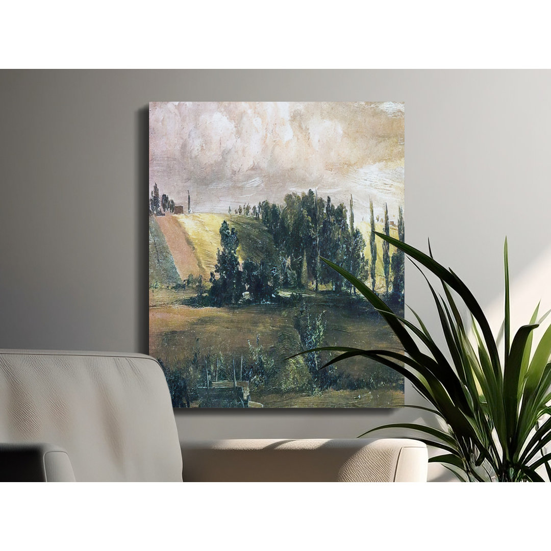 Vintage Rustic Farm Landscape Canvas
