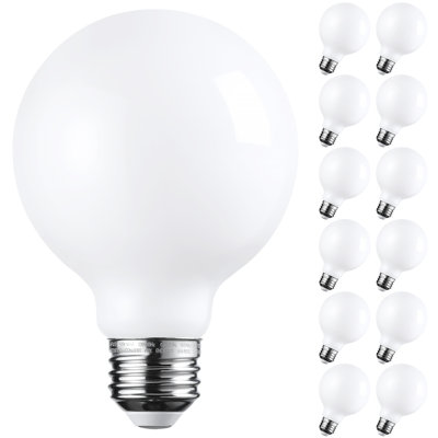 G25 Frosted Glass LED Globe Bulb, 4.5W (60W Equivalent), 4000K Cool White, E26 Base