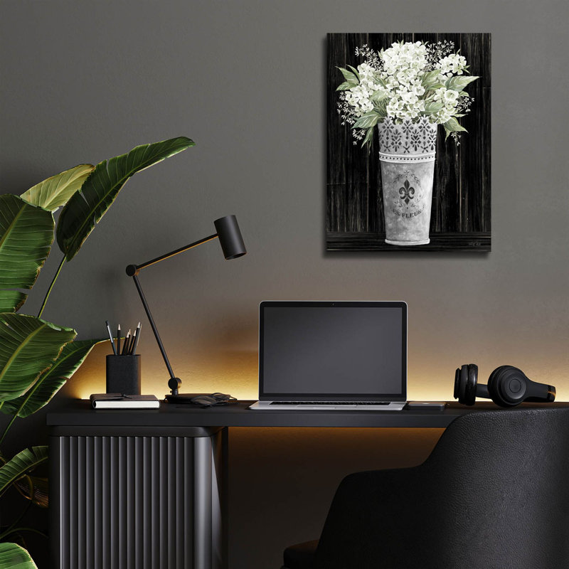 «Punched Tin Floral I» par Cindy Jacobs, art mural en verre acrylique, H 16 po x l 12 po x P 0,13 po