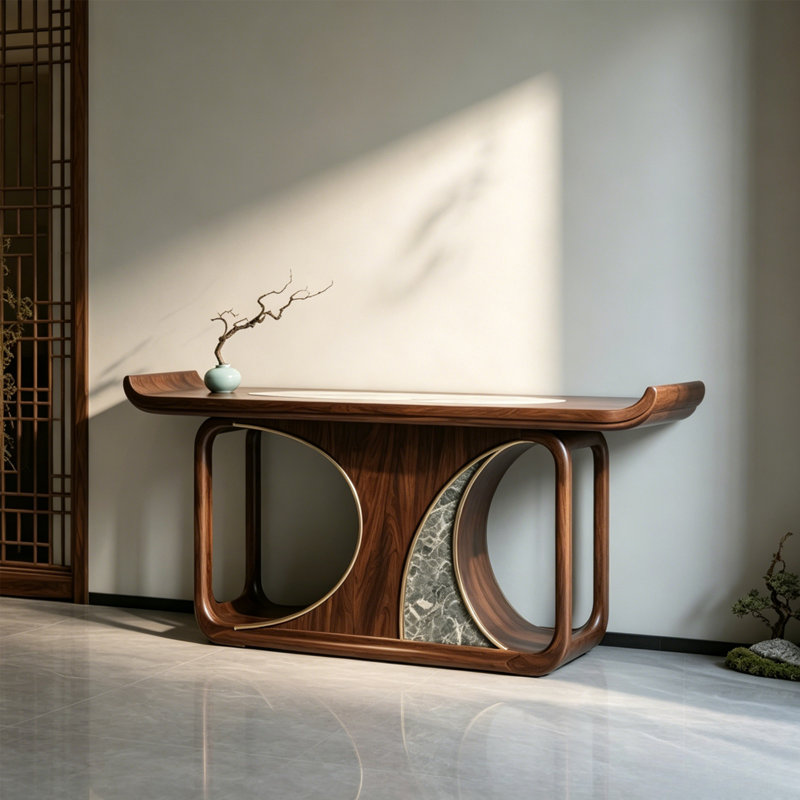 Nouveau comptoir d'entrée de style chinois, 35.43" H x 47.24" W x 15.75" D