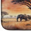 Tapis de vaisselle Elephants Savanna Sunrise