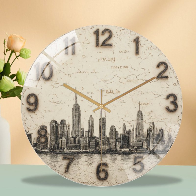 Horloge murale New York City, horloge murale 12 po