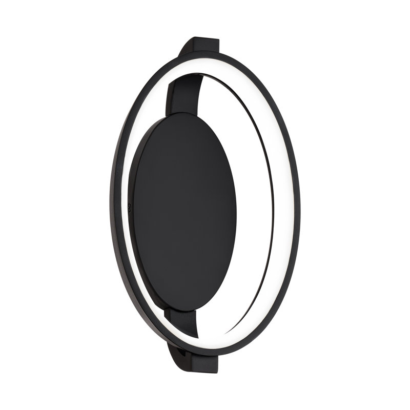 Solitaire Aluminum LED Flush Mounted Sconce, Black