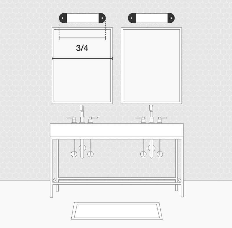 Nodes 5 - Light Vanity Light, Midnight Black