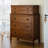 Retro Nut-Brown Solid Wood Accent Cabinet