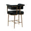 Beyan Upholstered Counter Stool with Metal Frame-284218418