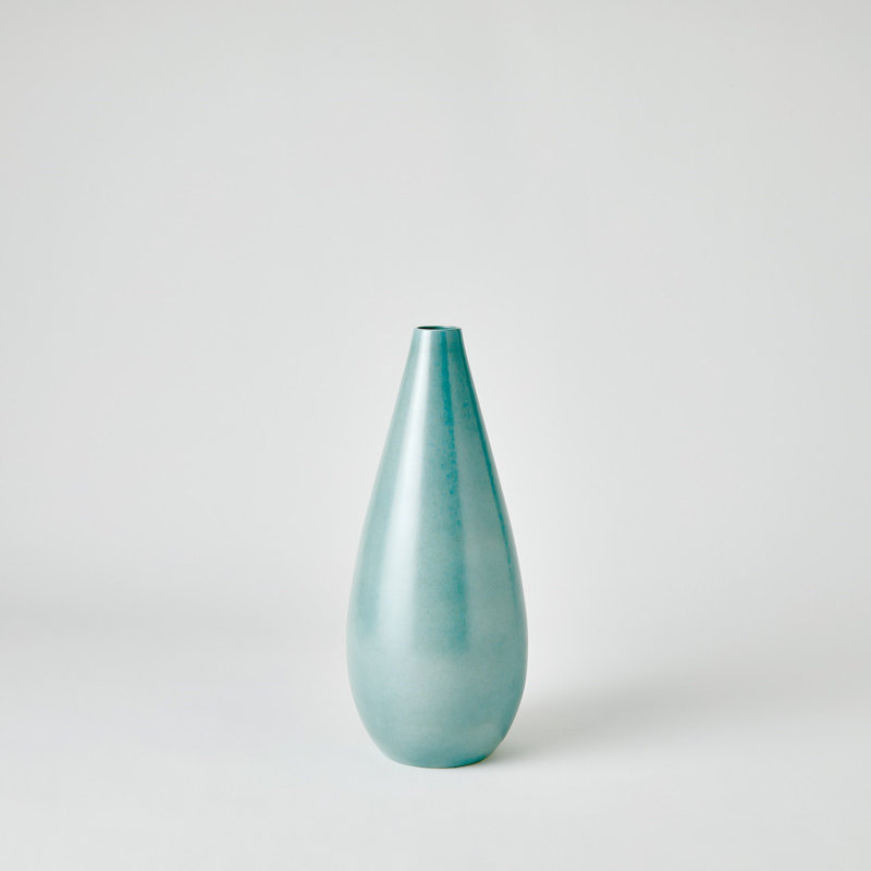Vase de table en céramique fabriqué à la main, H 18 po x l 7,75 po x P 7,75 po