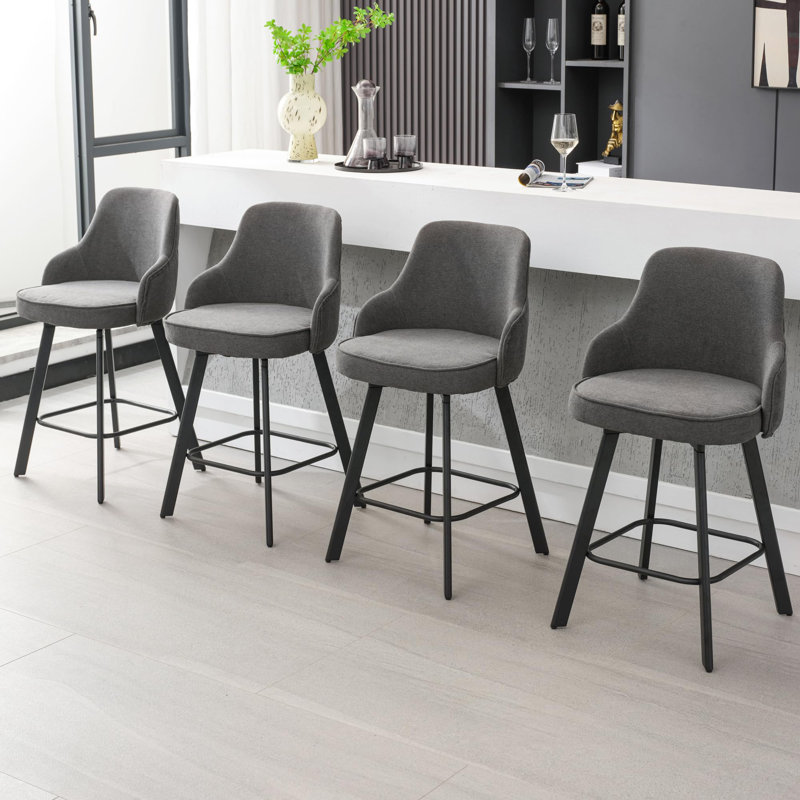 Bar Stools Set of 2/3/4, 26/30" Swivel High Back Stools