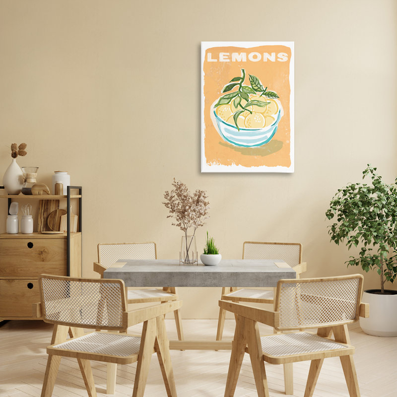 Toile à motif torsadé citron, design par Chad Barrett, H 24 po x l 16 po