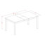 L'ensemble de meubles de salle à manger 6 pièces contient une table de cuisine rectangulaire avec rallonge papillon et 4 chaises de salle à manger avec banc, noir et cerise