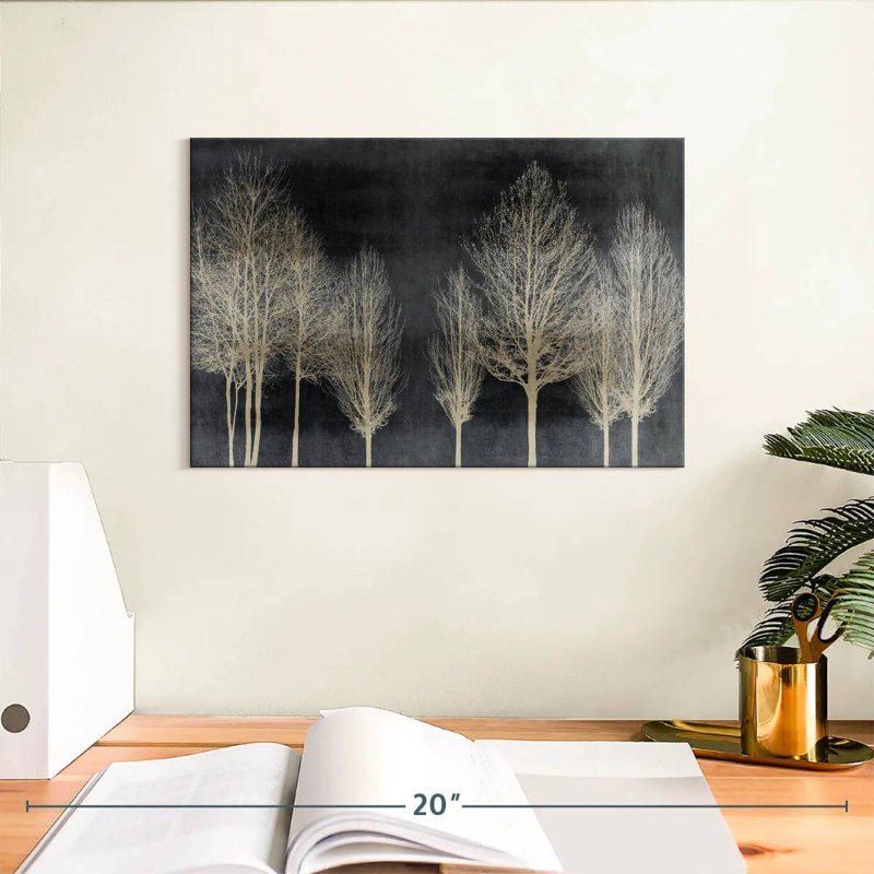 Harnek Trees On Dark Gray, 8" H x 12" W