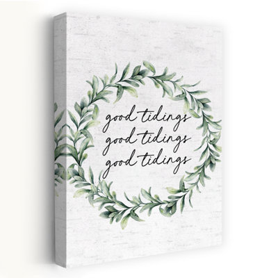 Good Tidings Wreath Contemporary Winter Art