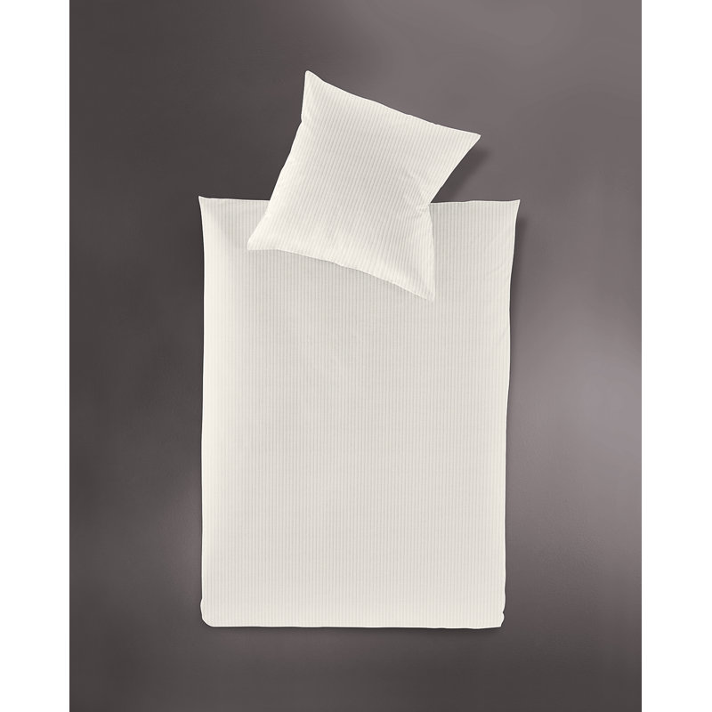 Lumen 2 Piece Duvet Cover Set, Cream, Single - 1 Pillowcase (80 x 80 cm)