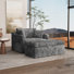 45.1" W Oversized Slipcovered Upholstered Accent Armchair With Ottoman