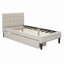 Lit moderne tapissier avec 2 tiroirs