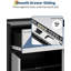 Heavy Duty Metal Storage Cabinet, Adjustable Shelf, Lock, and 4 Wheels