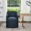 Fauteuil de salle à manger rembourré de 25 po de large avec roulettes interchangeables et pieds fixes-2075717774