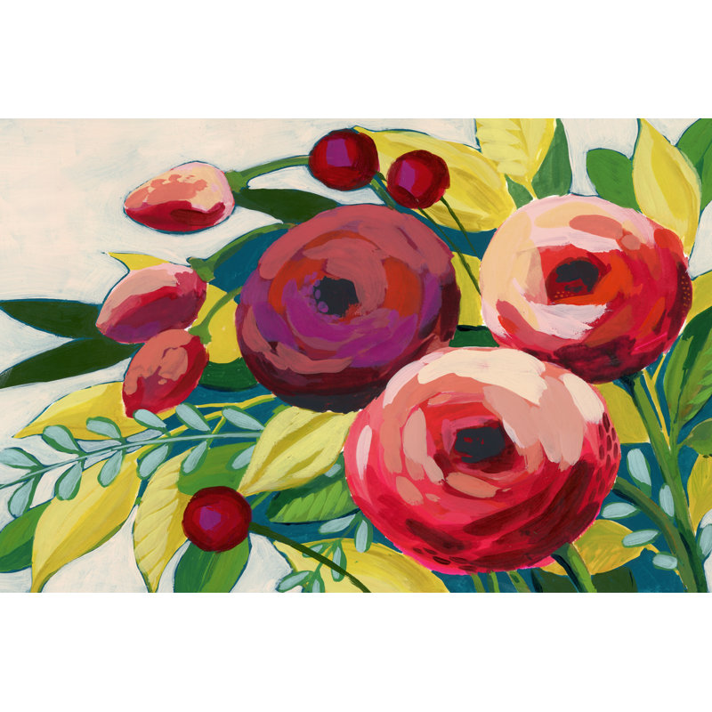 Vivace Bloom II, reproduction d'art sur toile tendue, H 12 po x l 18 po