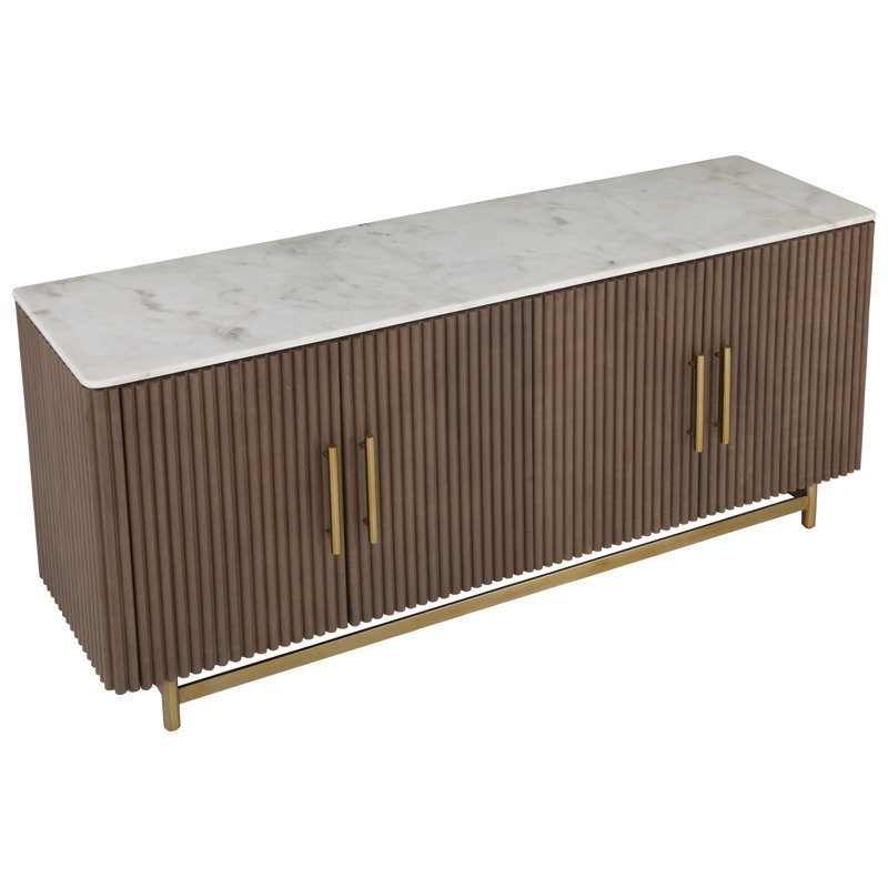 Dimitri 72'' W Credenza, Brown/White