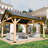 11 Ft. X 13 Ft. Solid Wood Hardtop Gazebo With Galvanized Steel Roof And Ceiling Hook