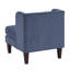 Chaise d'appoint moderne bleu, rembourrage en mousse haute, pieds en bois massif, chaise de 30 po de largeur en bleu, pieds-683161485