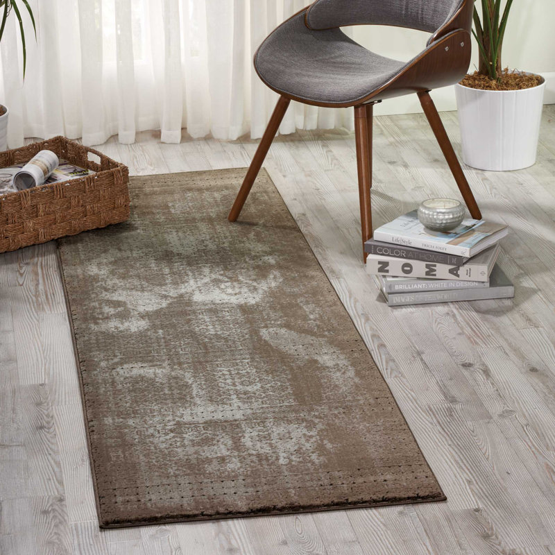 Tapis beige Maren, Tapis de couloir 2 pi 2 po x 7 pi 6 po