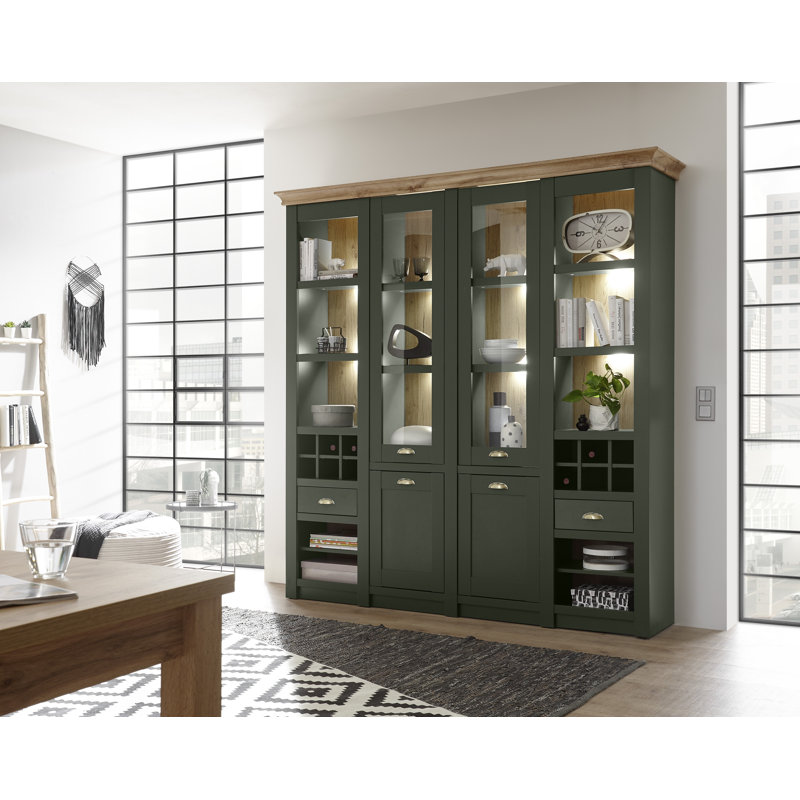 Oxford Display Cabinet, 207cm H x 194cm W x 45cm D