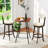 Bar Height Chairs Set of Swivel High Barstool w/ Padded Seat & Backrest-53304739-53304740