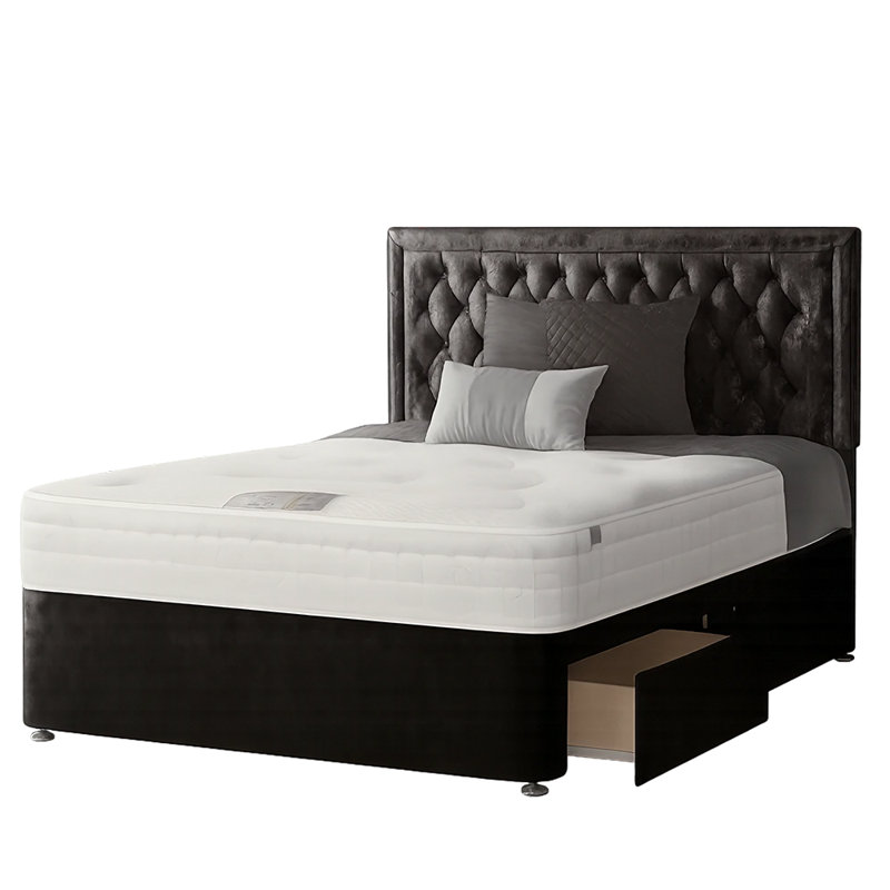 Fan Divan Bed Base, Amethyst, 4 Drawers, Kingsize (5')