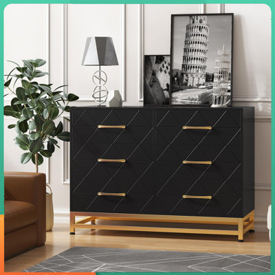 Morden Wood 6 Drawer Dresser for Closet, TV Stand,Chest of Drawers for Bed Room by Mercer41