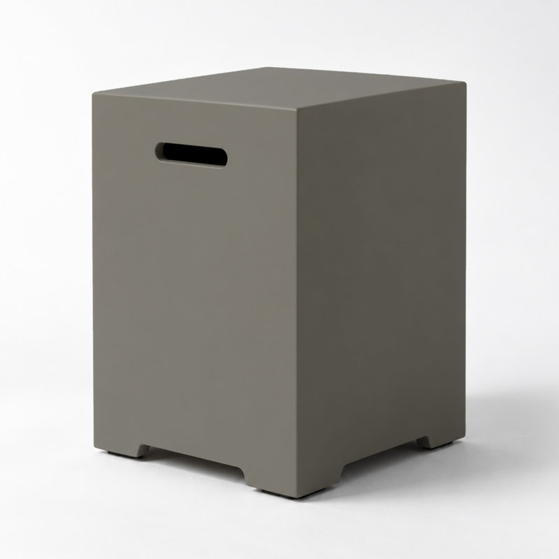 Table d'appoint Aprethik pour réservoir de propane de 20 lb avec poignées, Gris