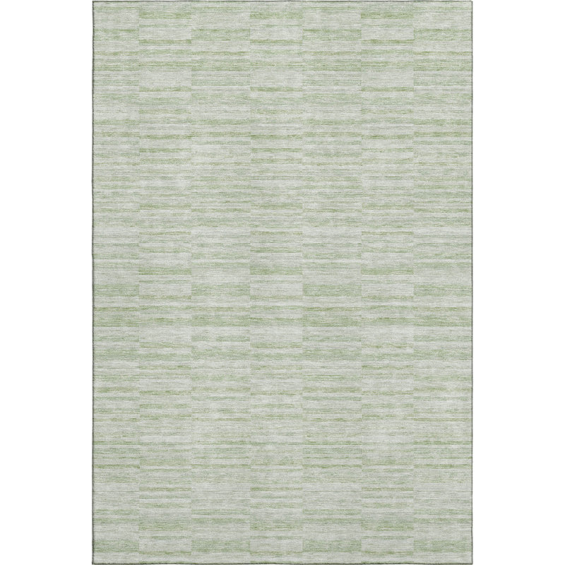 Premium Machine Washable Prisco Sage Rug, Rectangle 10' x 14'