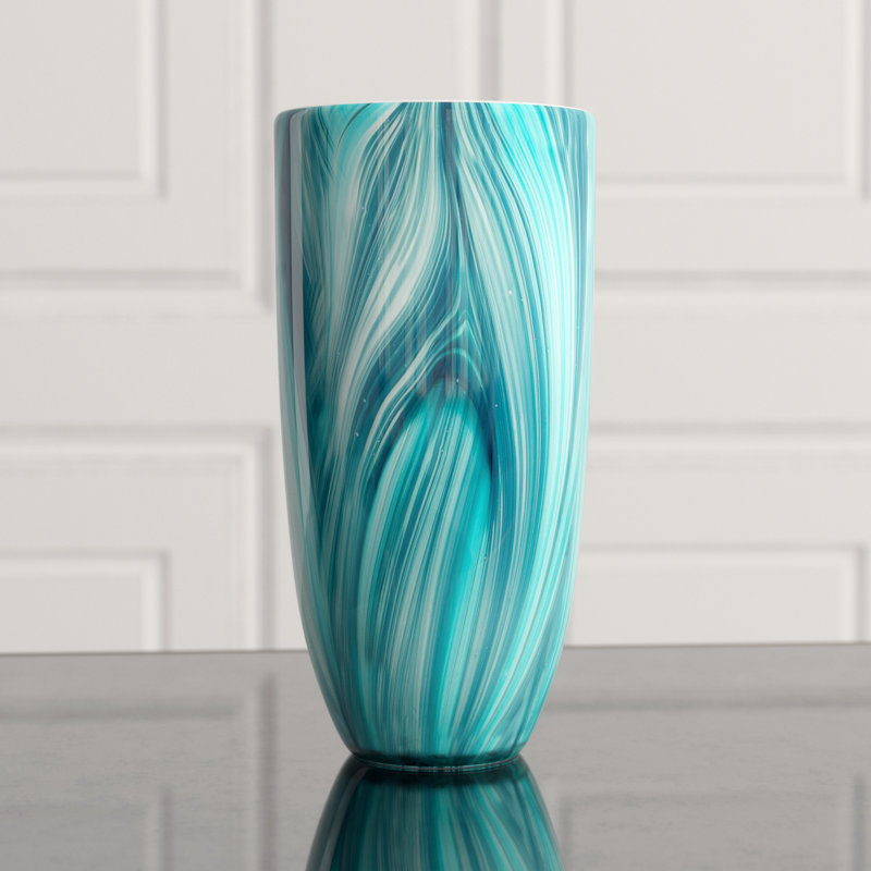 Turin Ceramic / Porcelain Table Vase, 12" H x 6" W x 6" D