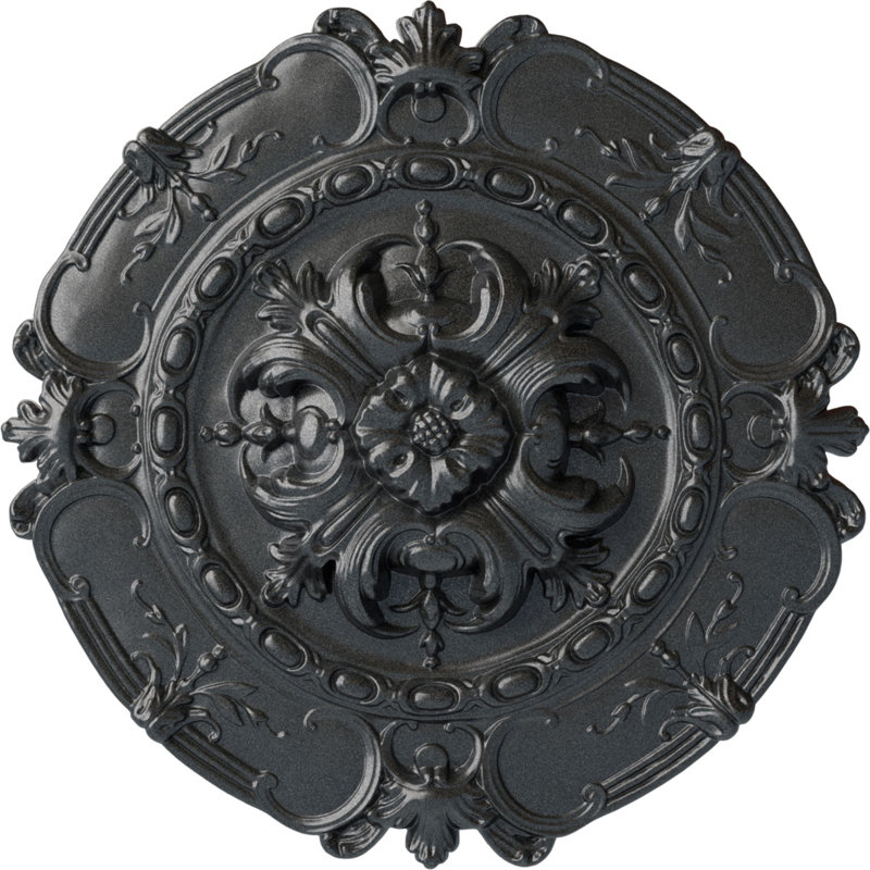 Médaillon de plafond Endurathane Tyrone, DO 16 1/8 po x P 3/4 po (convient aux auvents jusqu'à 6 3/4 po), fini craquelé Americana peint à la main