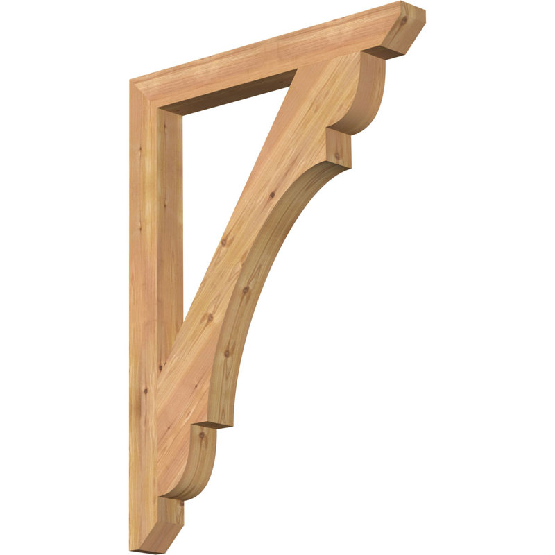 Support en bois / corbeau, Cèdre rouge de l'Ouest (lisse), 44"H x 3.5"W x 32"D